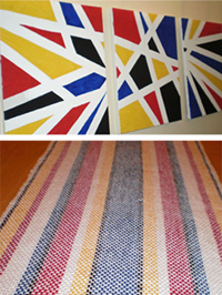 Whitney's matching painting and tablerunner