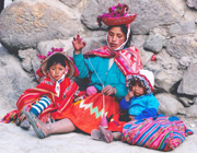 Quechuan woman and children