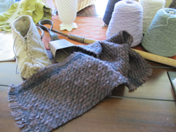 Wool shawl woven by Oregon weavers