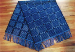 Handwoven rug in rep weave by Karla Stille