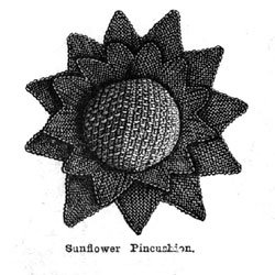 Victorian knitted pincushion from Weldon's Practical Knitter