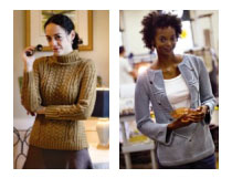 Knit pullover top and sweater