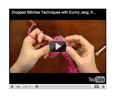 Dropped stitches technique video
