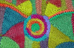 Kathryn Alexander's colorful work, from SpinKnit