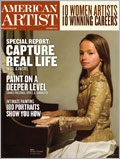 American Artist, November 2010 Women artists, American Artist, Oil, Paste, Portrait, November