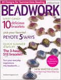 Beadwork, June/July 2010 Beadweaving, Seed Beads, bracelet, necklace, peyote, herringbone, right-angle weave, wirework, bead patterns, bead embroidery