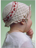 Diamonds And Hearts Baby Bonnet
