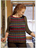 Suede Vest knit, vest, chenille, quick, striped, easy-to-make, 