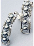 Beaded Arc Earrings 