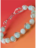 Wire Frame Peruvian Opal Bracelet 