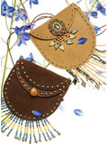 Beaded Leather Pouch 