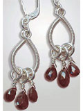 Garnet Coil Earrings 