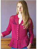 Mesh Peplum Cardi-Blouse 