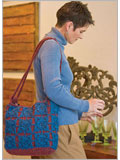 Overlay Felted Tote crochet, tote, felted, french squares