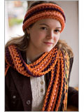 Striped Scarf and Headband 