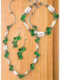 Green Delight Bracelet, Earrings, And Necklace
