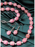 Rhodochrosite Necklace With Matching Earrings 