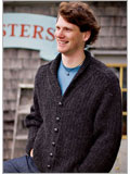 Charcoal Ribbed Cardigan 