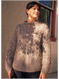 Lofty Cables and Lace Pullover 