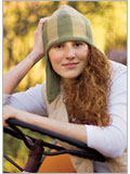 Striped Helmet Hat