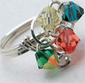 Crystal Swirl Cluster Ring 