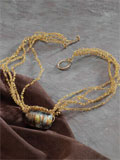 Central Bead with Beaded Chain 