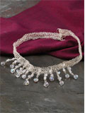Silver and Crystals Necklace, Bracelet, and Earrings