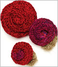 Knitted Rose Pins