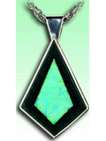 Opal Intarsia Pendant