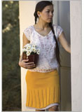 Ruffle and Pleat Skirt