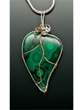 Wire Wrapped Malachite Pendant 