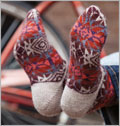 Bandelier Socks knit socks, Fair Isle socks, Southwestern socks, Lisa Shroyer