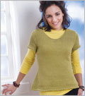 Beltane Tee tees, pullovers, sweaters, waist shaping, bust darts, short-row darts, short-rows, picot, in the round