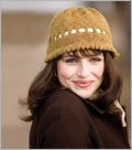 Picot Cloche hats, in the round, picot, edging, eyelets
