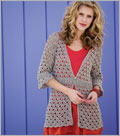 Chloe Cardigan cardigan, sweater, Doris Chan, shell-stitch, lace, interweave crochet, easy crochet patterns