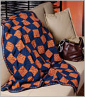 Marmalade Skies Afghan crochet pattern, afghan, granny squares, whipstitch