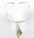 Citrine and Sterling Pendant 