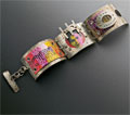 Riveted Mixed Media Bracelet 