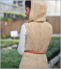 Braided Hood Tunic hoodies, vest, hood, sweater, pullover, tunic, cables, charts, short-rows, waist shaping