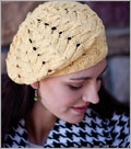 Rose Window Beret hats, berets, tams, in the round, top-down lace, lace hat