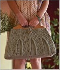 Lacey Leaf Satchel Bags, Purses, Sewing, Finishing, Pleats, Lace, Seed stitch, Lining, Handles, Tote