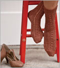 Lace and Twist Socks Socks, Cables, Lace, Lace socks, In the round, Top-down, Charts, Knitted socks, Sock knitting