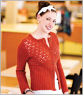 Flame Scallop Cardigan