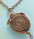 Spiral Locket wire wrap jewelry, how to make jewelry, wire jewelry making, copper wire, silver wire, necklace designs