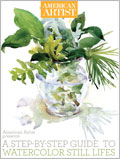 A Step-By-Step Guide to Watercolor Still Lifes (eBook) art lessons, watercolor, still life, still life demo, how to paint flowers, how to paint, painting techniques, watercolor artist, painting