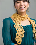 Beatrice's Scarf crochet pattern, scarf pattern, motifs, lace, alpaca, silk