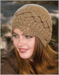 Audrey's Lace Cap crochet pattern, hat pattern, cap, lace, seamless