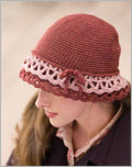 Julia's Hat crochet pattern, hat pattern, spiral crochet, seamless crochet, lace, ruffles, 