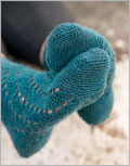 Shirley's Socks crochet pattern, sock pattern, crochet lace, eyelets, 