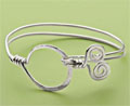 Sterling Heart Bangle Wire, wirework, wire jewelry, wire jewelry projects, jewelry making, how to make wire jewelry.